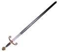 Medieval sword isolated on white background Royalty Free Stock Photo