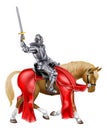 Medieval Sword Knight on Horse Royalty Free Stock Photo