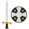 Medieval sword and shield