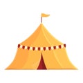 Medieval tent icon cartoon vector. Ancient knight camp Royalty Free Stock Photo