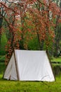 Medieval Tent By Lakeside Royalty Free Stock Photo