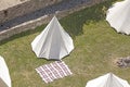 Medieval tents near the Bolkow castle in Poland