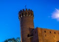 Medieval Teutonic castle in Swiecie at night