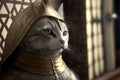 Medieval thieft guild cat illustration generative ai Royalty Free Stock Photo