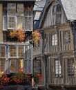 Medieval timber-framed buildings in Dinan Royalty Free Stock Photo