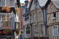 Medieval timber-framed buildings in Dinan Royalty Free Stock Photo