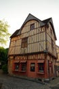 Medieval timbered shop in Provins in France Royalty Free Stock Photo