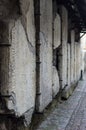 Medieval tombstones on the wall of Catherine's Alley