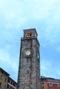 Medieval Torre Apponale tower in Riva del Garda in the evening, Italy Royalty Free Stock Photo