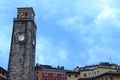 Medieval Torre Apponale tower in Riva del Garda in the evening, Italy Royalty Free Stock Photo