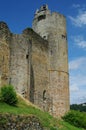 Medieval tower against blue sky Royalty Free Stock Photo