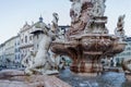 Neptune fountain on Trento town square, Italy Royalty Free Stock Photo