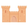 Medieval tower icon cartoon vector. Castle old fort Royalty Free Stock Photo