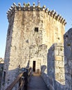 Medieval tower of Kamerlengo castle in Trogir Royalty Free Stock Photo