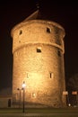 Medieval Tower Kiek-in-de-Kok In Park Toompea at Night Royalty Free Stock Photo