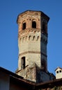 Medieval tower of the old village of Avigliana Royalty Free Stock Photo