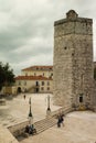 Medieval tower. Pet Bunara Square. Zadar. Croatia. Royalty Free Stock Photo