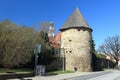 Medieval tower in Prachatice Royalty Free Stock Photo