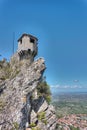 Medieval tower in San Marino Royalty Free Stock Photo