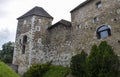 Medieval town castle standing on the Castle Hill above downtown Ljubljana Slovenia Royalty Free Stock Photo