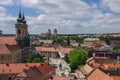 The medieval town of Eger taken from the ramparts of the Eger fort (castle). Hungary