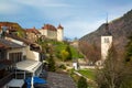 Medieval Town of Gruyeres and Castle, Canton of Fribourg, Switzerland Royalty Free Stock Photo