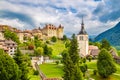 Medieval town of Gruyeres, Fribourg, Switzerland Royalty Free Stock Photo