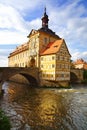 Medieval town hall on the bridge Bamberg Bavaria Royalty Free Stock Photo