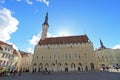 Medieval Town Hall and Town Hall Square, Tallinn, Estonia Royalty Free Stock Photo