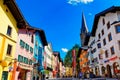 Medieval town of Kitzbuhel situated in the Austrian Alps Royalty Free Stock Photo