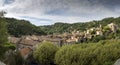 The medieval town of Largentiere, France, Panorama Shot