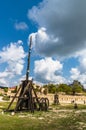 Medieval trebuchet at Chateau Des Baux de Provence, France Royalty Free Stock Photo