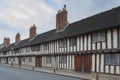 Medieval tudor Alms Houses from the 16th century, Chapel Street, Stratford upon Avon, Warwickshire, England UK Royalty Free Stock Photo