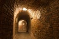 Medieval tunnel made of bricks Royalty Free Stock Photo