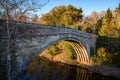 Medieval Twizel Bridge spans River Till