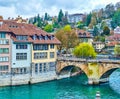 Medieval Untertorbrucke bridge in old town of Bern, Switzerland Royalty Free Stock Photo