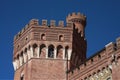 Valenzano medieval castel in Tuscany details of the tower and windows