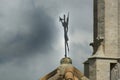 Medieval vane in european old Town Royalty Free Stock Photo