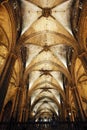 Medieval vaulted church ceiling Royalty Free Stock Photo