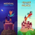 Medieval Vertical Banners Set Royalty Free Stock Photo
