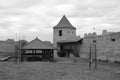 Old walls of the medieval Rupea Reps fortress in Transylvania, Romania Royalty Free Stock Photo