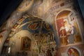 Bagolino medieval village. religious frescoes in the local church.