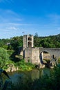 Medieval village and castle in Besalu, Costa Brava, Spain