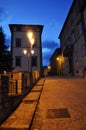 The medieval village of Monte San Martino in central Italy