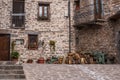 The medieval village of Torla in Spain pyrinees of Aragon Royalty Free Stock Photo