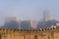 Medieval wall of the castle of Obidos, Portugal Royalty Free Stock Photo