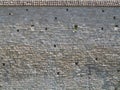 Medieval brick wall texture at roof Royalty Free Stock Photo