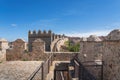 Medieval Walls of Avila Battlements and Towers - Avila, Spain Royalty Free Stock Photo