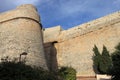 Medieval walls of Ibiza town Royalty Free Stock Photo