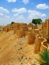 Medieval walls of Jaisalmer, Rajasthan, India Royalty Free Stock Photo